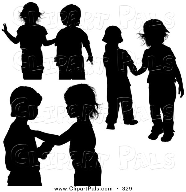 Pal Clipart Of A Digital Collage Of Couples Of Black Silhouetted