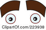 Royalty Free Rf Clipart Illustration Of A Pair Of Thick Eyebrows Over