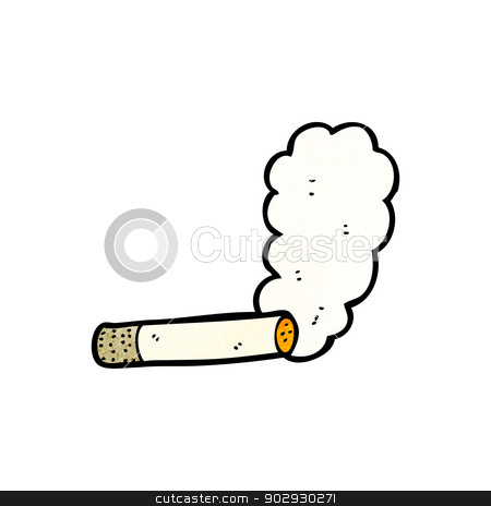 Smoking Cigarette Cartoon Stock Vector Clipart Retro With
