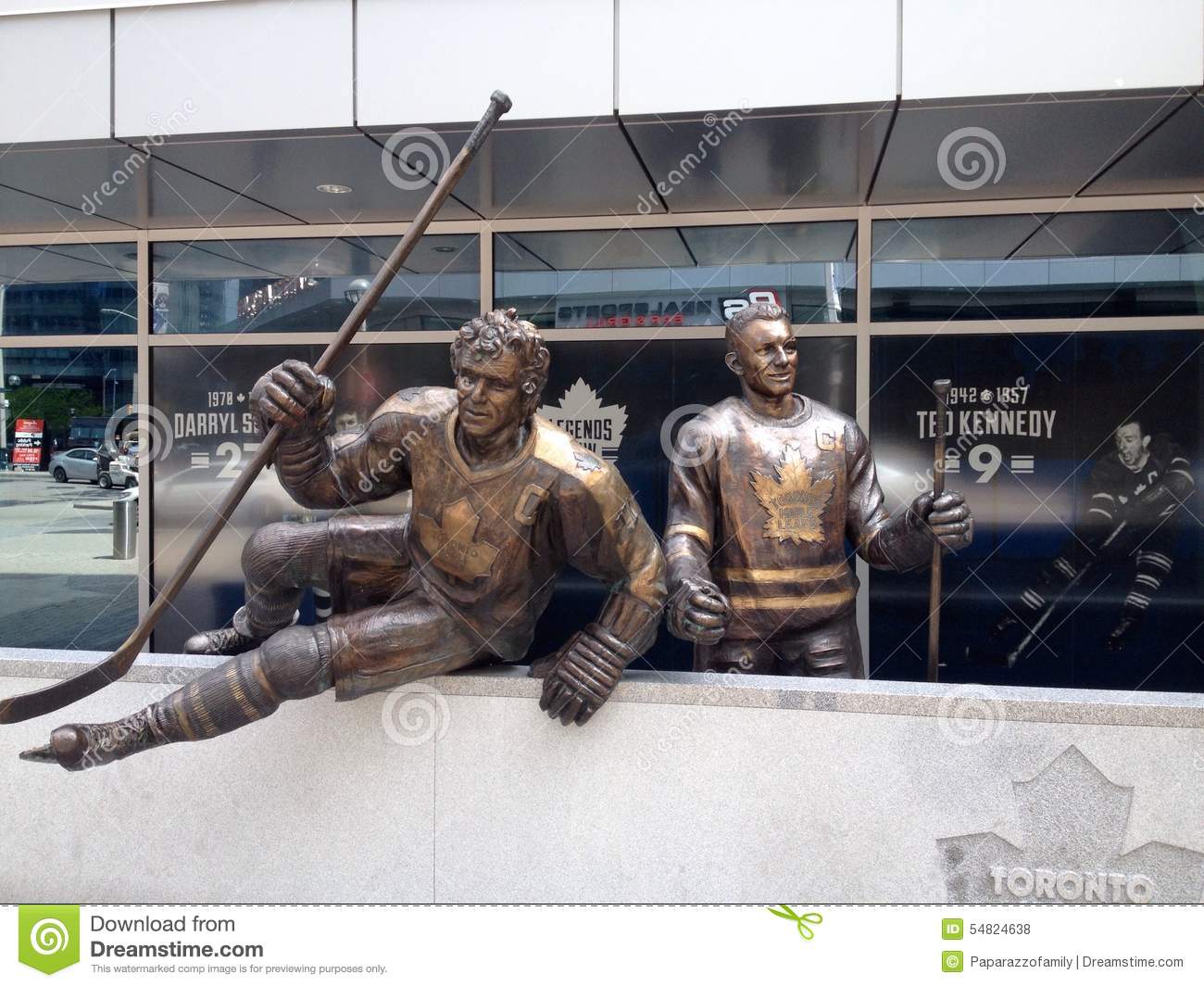 The Bronze Monument To Former Players Of Toronto Maple Leafs Hockey