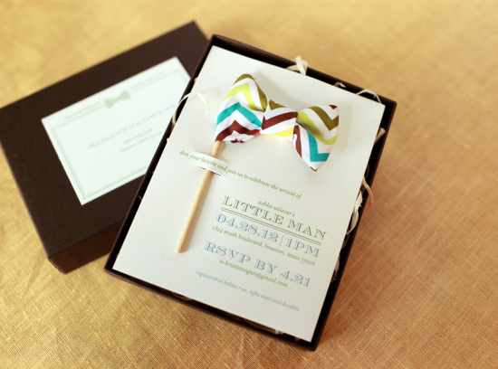 The Sweet Bow Tie Attached To This Invitation Is Just Darling And    