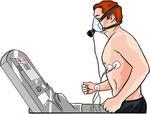 Treadmill Workout Icon Vector Illustration Of Treadmill On Abstract