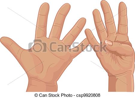 Vector   Set Of Batch Nine From Fingers   Stock Illustration Royalty