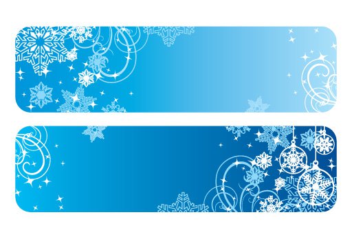 Winter Banners Vector Graphic   Christmas Snowflake New Year    
