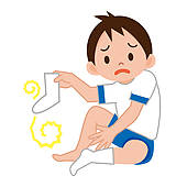 Boy Of Smelly Feet   Clipart Graphic
