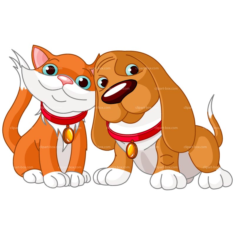 Clipart Dog And Cat Couple   Royalty Free Vector Design