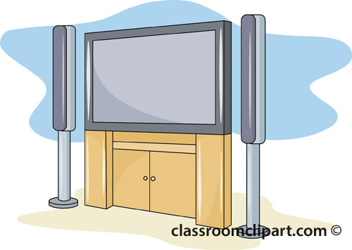Electronics   Flat Screen Tv Speakers 712r   Classroom Clipart