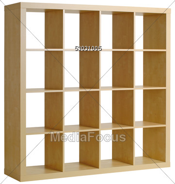 Empty Shelf Clipart Square Wooden Shelves Stock