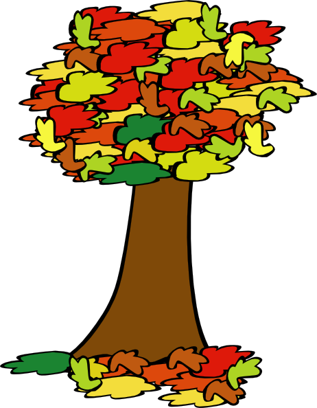 Fall Coloured Tree Clip Art At Clker Com   Vector Clip Art Online    