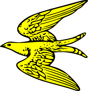 Flying Yellow Bird Clip Art At Clker Com   Vector Clip Art Online