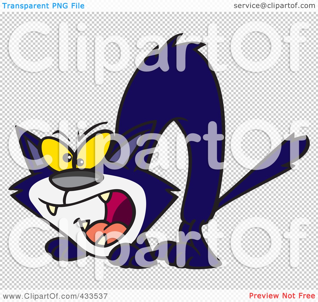 Free  Rf  Clipart Illustration Of A Hissing Cat By Ron Leishman