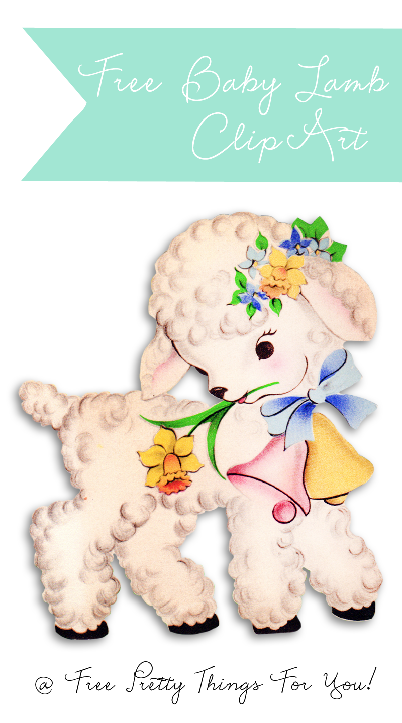 Free Vintage Baby Lamb Clipart   Free Pretty Things For You