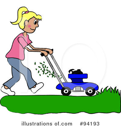 Royalty Free  Rf  Lawn Mowing Clipart Illustration By Pams Clipart
