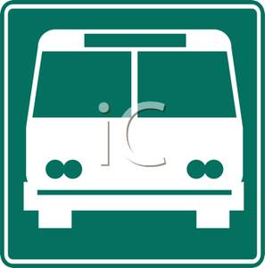 Shuttle Bus Sign   Royalty Free Clipart Picture