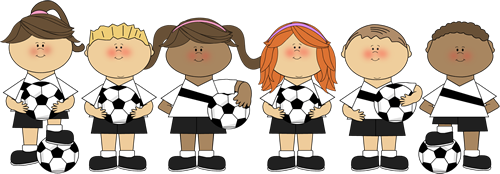 Soccer Team Clip Art Image   Kids Soccer Team In Soccer Uniforms With