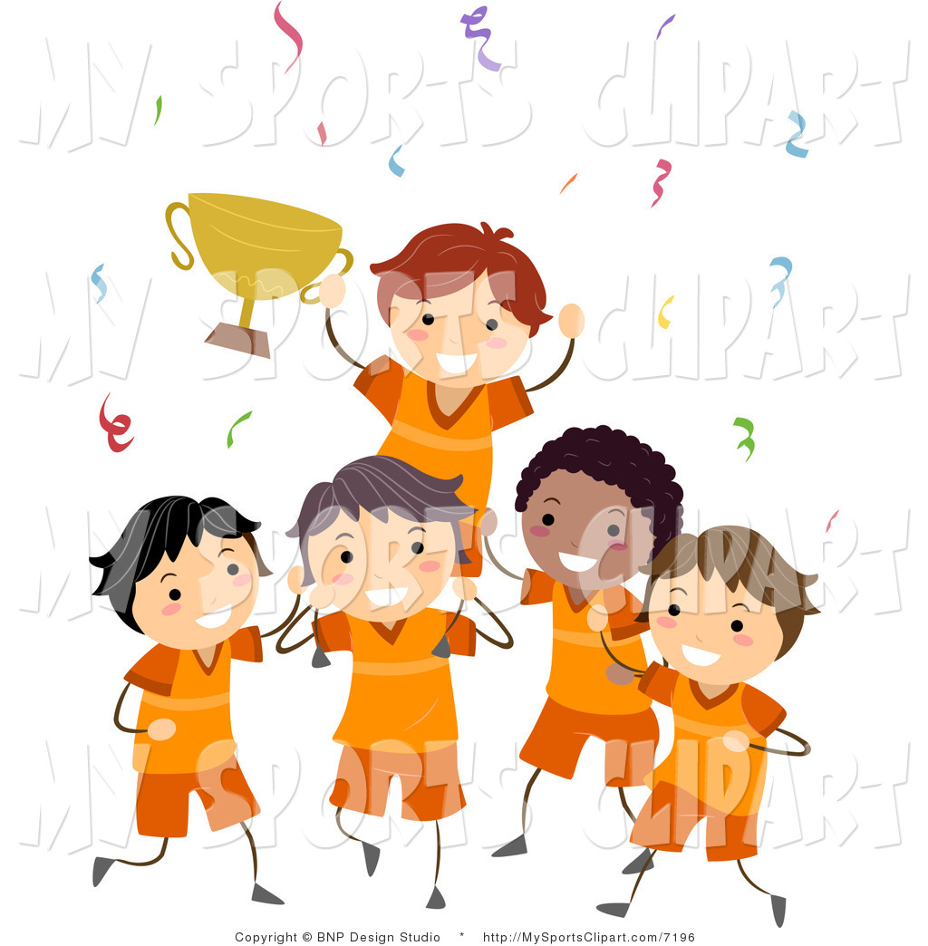 Sports Clip Art Of A Sports Team Holding A Trophy By Bnp Design Studio    