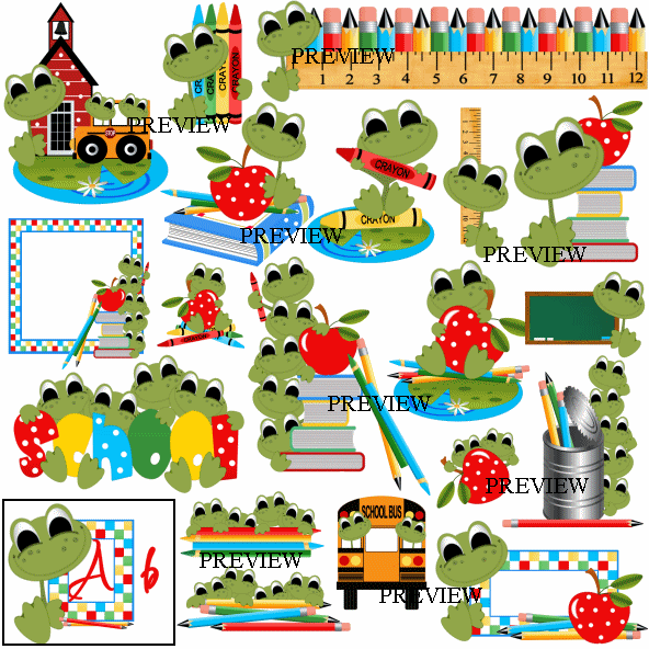 Whimsical School Collection Includes Mischievious Little Frogs