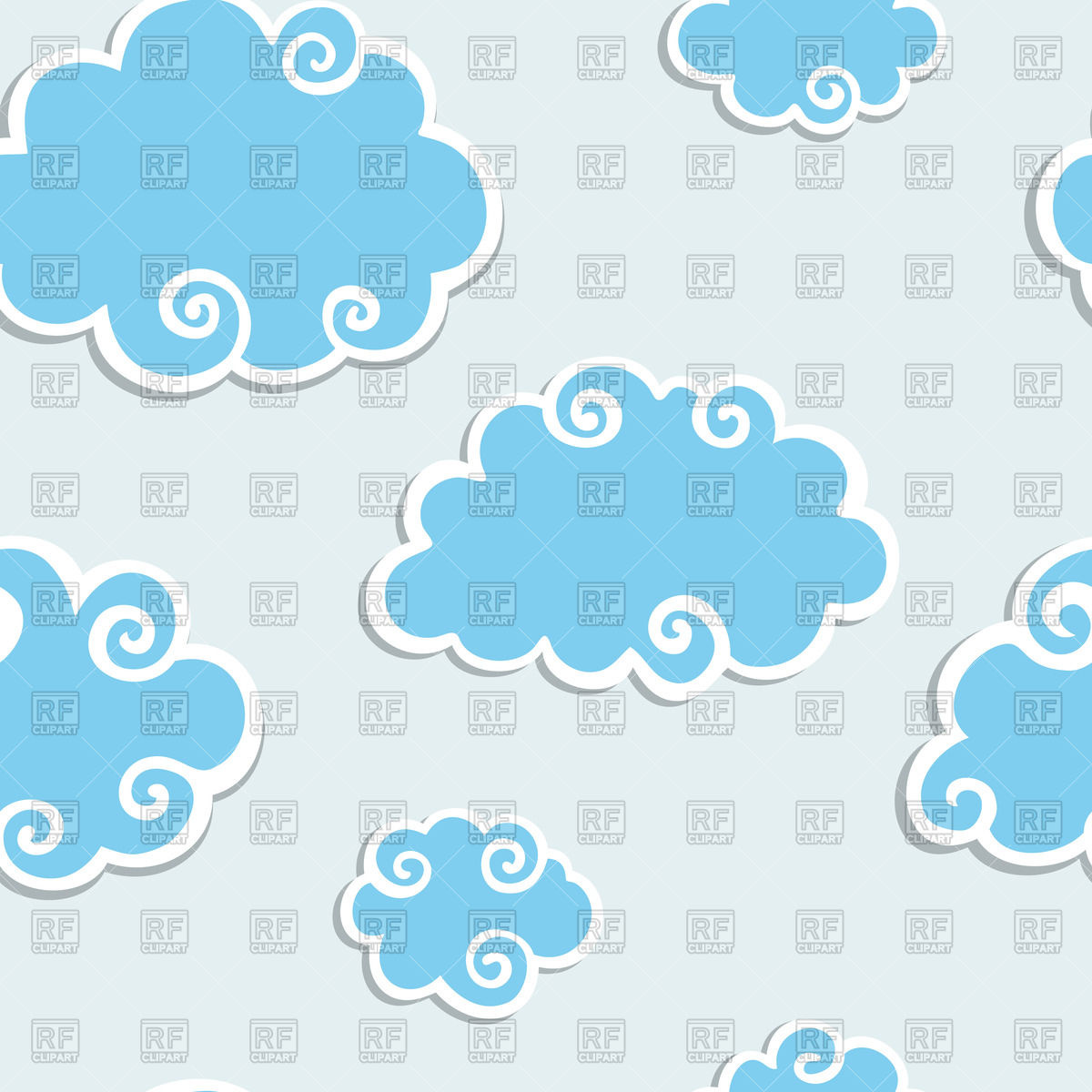     With Flat Clouds Download Royalty Free Vector Clipart  Eps