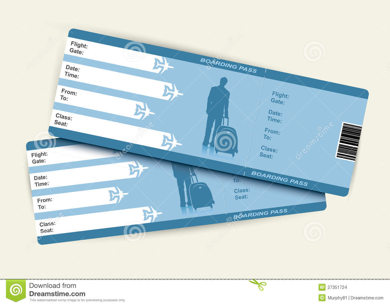 Airplane Tickets Stock Images   Image  27351724