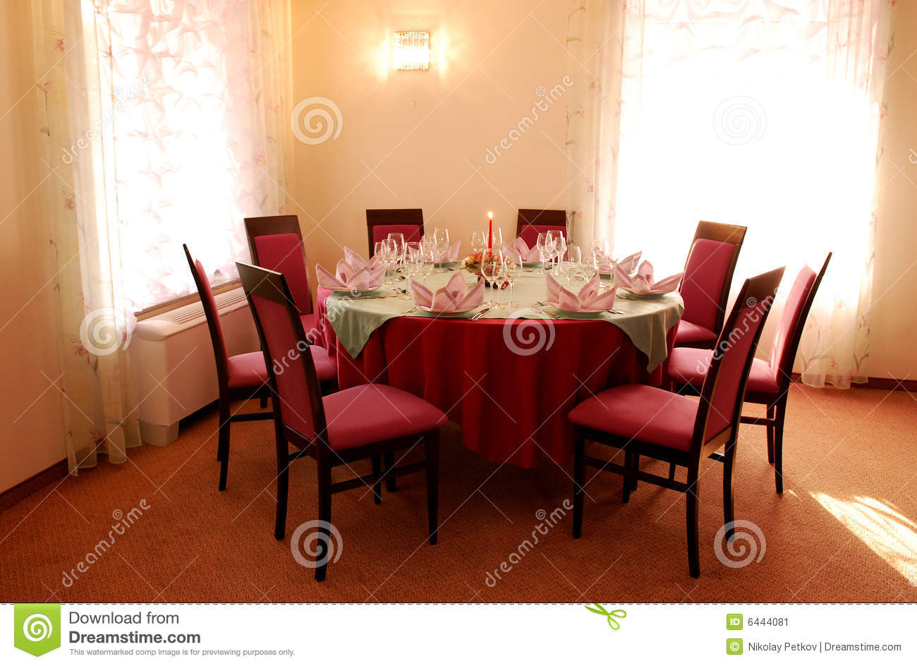 Banquet Table Stock Image   Image  6444081
