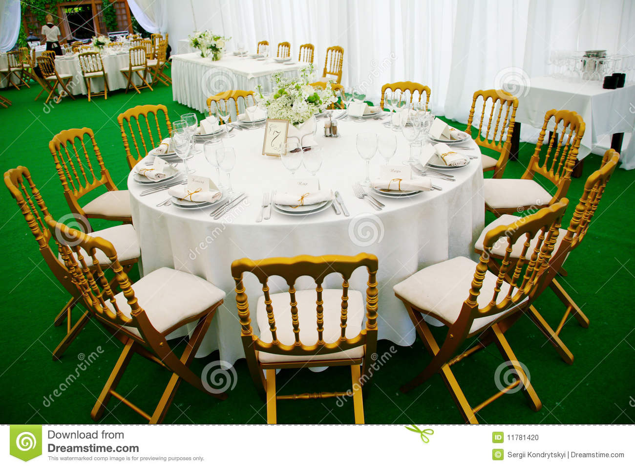 Banquet Table Stock Photo   Image  11781420