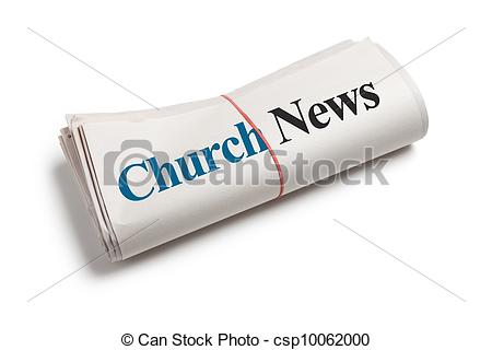 Church News Newspaper With White Background