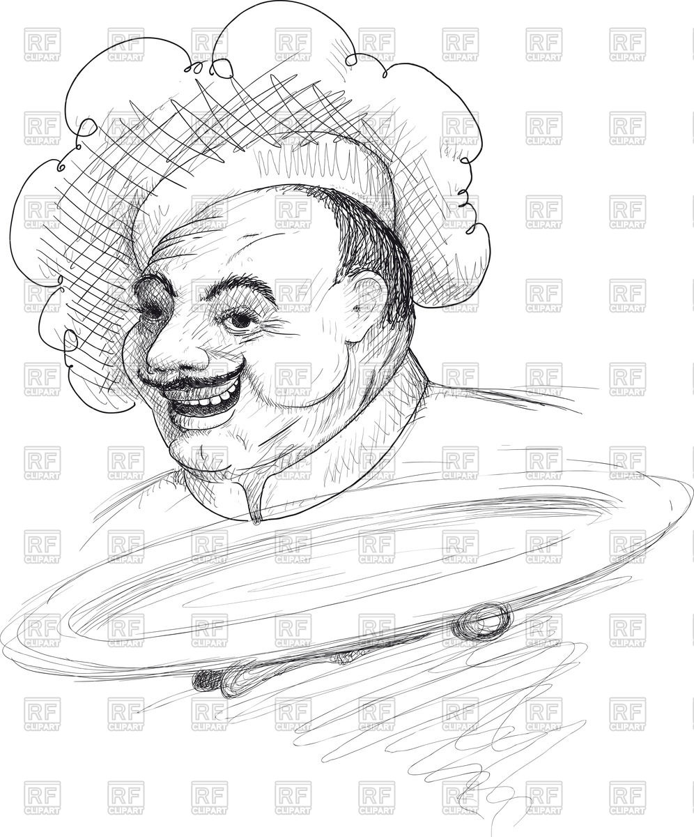 Clipart Catalog People Sketch Portrait Of Cook Happy Face Of Chef With