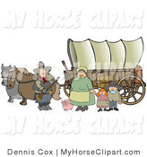 Covered Wagon Clip Art Black And White