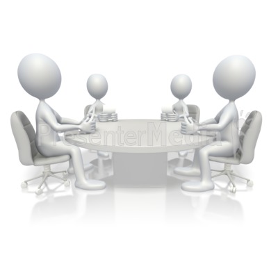 Figure Conference Table Meeting   Education And School   Great Clipart    