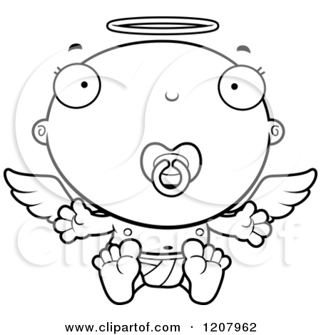 Pacifier Clipart Black And White Cartoon Of A Black And White