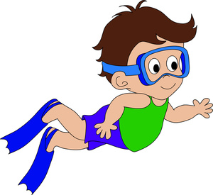Swimming Clipart Image   Kid On Summer Vacation Swimming Underwater    