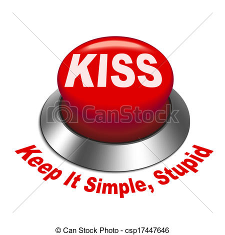 Vector   3d Illustration Of Principle Of Kiss   Keep It Simple Stupid