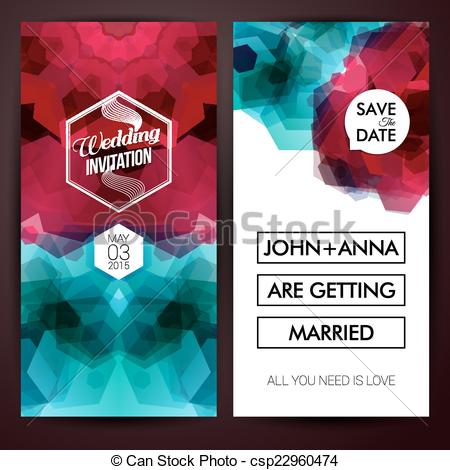Vector   Save The Date For Personal Holiday  Set Of Wedding Invitation