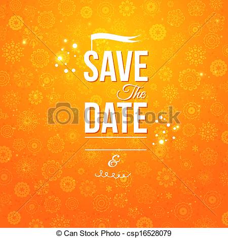 Vectors Illustration Of Save The Date For Personal Holiday Wedding
