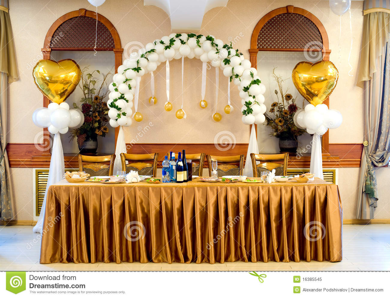 Wedding Banquet Table Royalty Free Stock Photo   Image  16385545