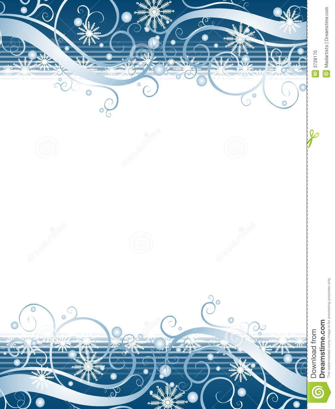 Winter Wonderland Blue Snowflake Background Stock Photo   Image