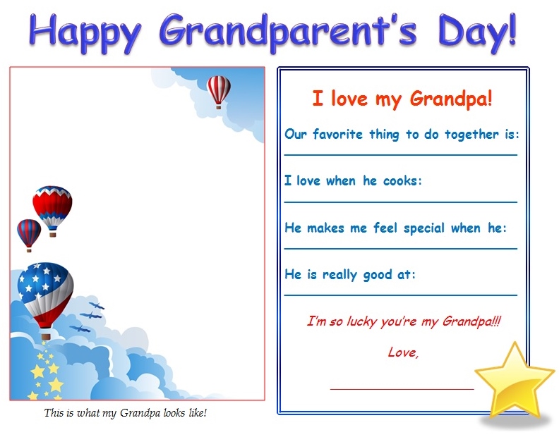 And Here Is A Cute Little Card The Kids Can Fill Out About Grandma Or