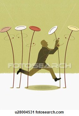 Clipart   Man Spinning Plates On Stick  Fotosearch   Search Clip Art