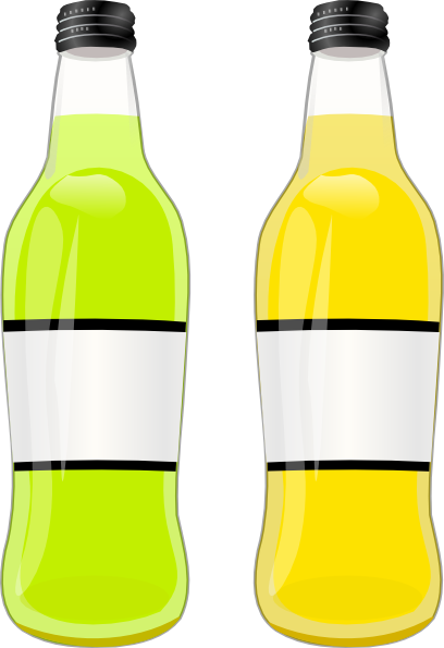 Free Two Soda Bottles Clip Art