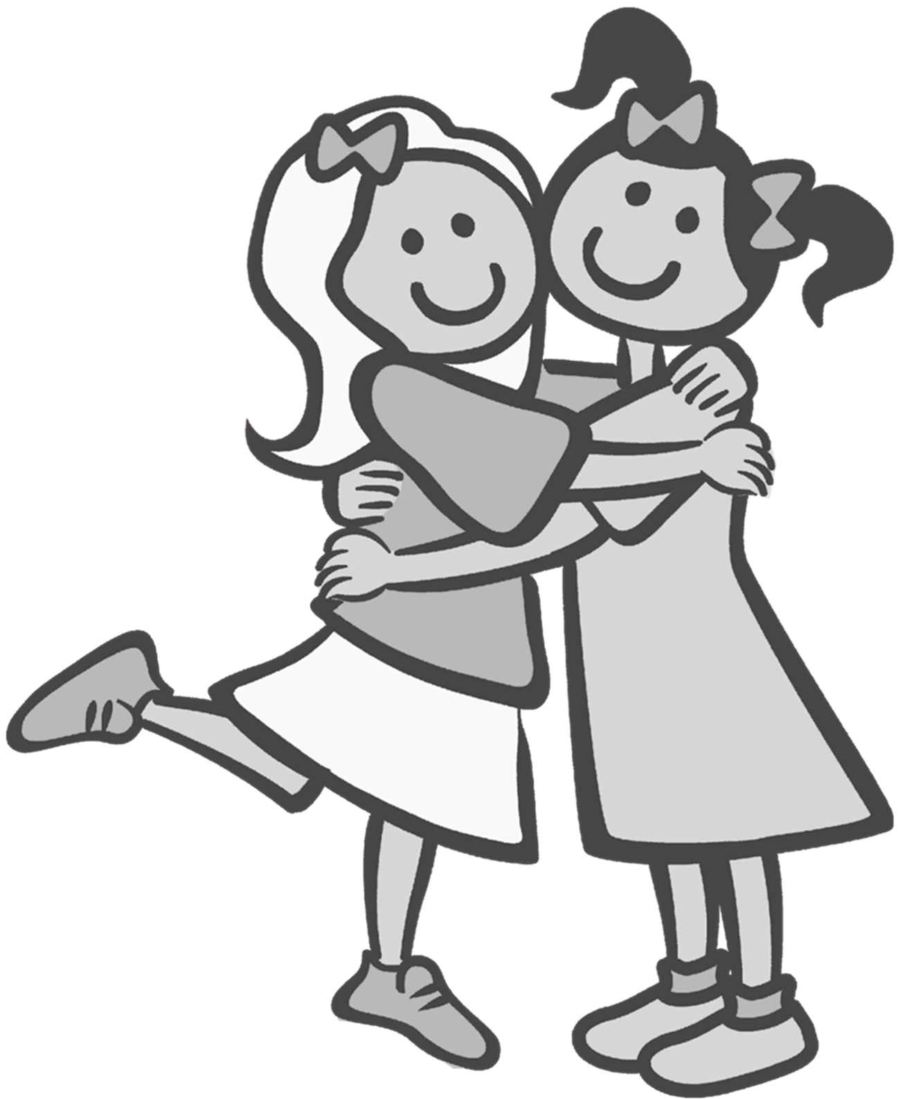 Friends Hugging Drawing   Clipart Panda   Free Clipart Images