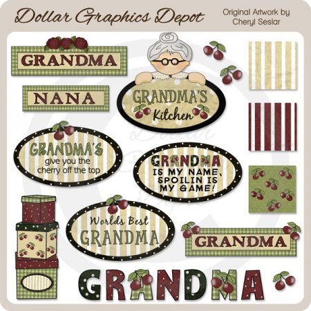 Grandma Is My Name   Clip Art    1 00   Dollar Graphics Depot Quality    