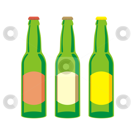 Isolated Beer Bottles Set Stock Vector Clipart Vector Illustration Of