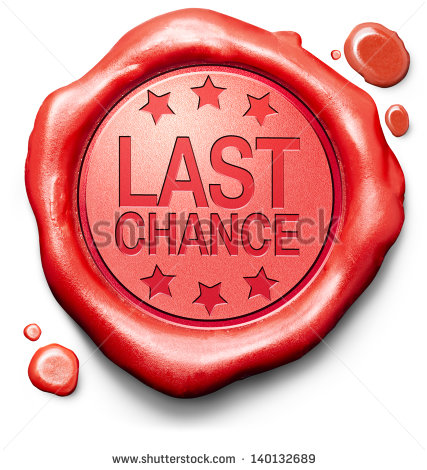 Last Chance Or Opportunity Now Or Never Red Icon Stamp Button Or Label