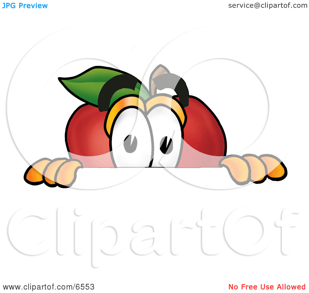 Mascot Peeking Over A Horizontal Surface Clipart Picture By Toons4biz