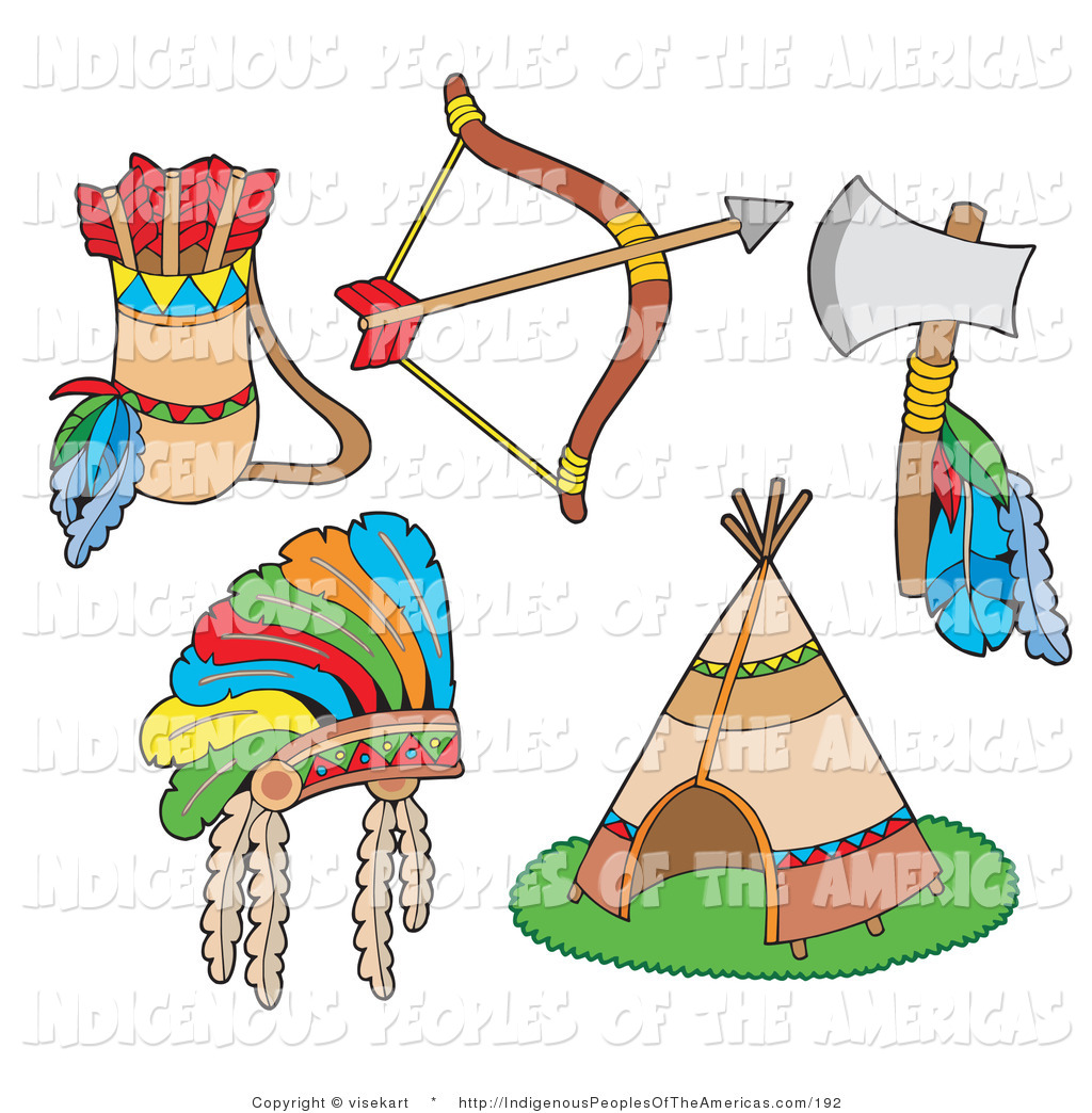 Of Native American Indian Items Native American Clip Art Visekart