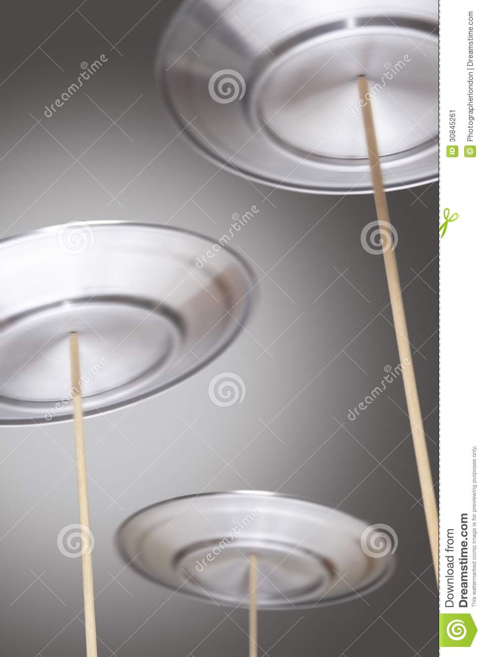 Plates Spinning On Sticks Stock Image   Image  30845261