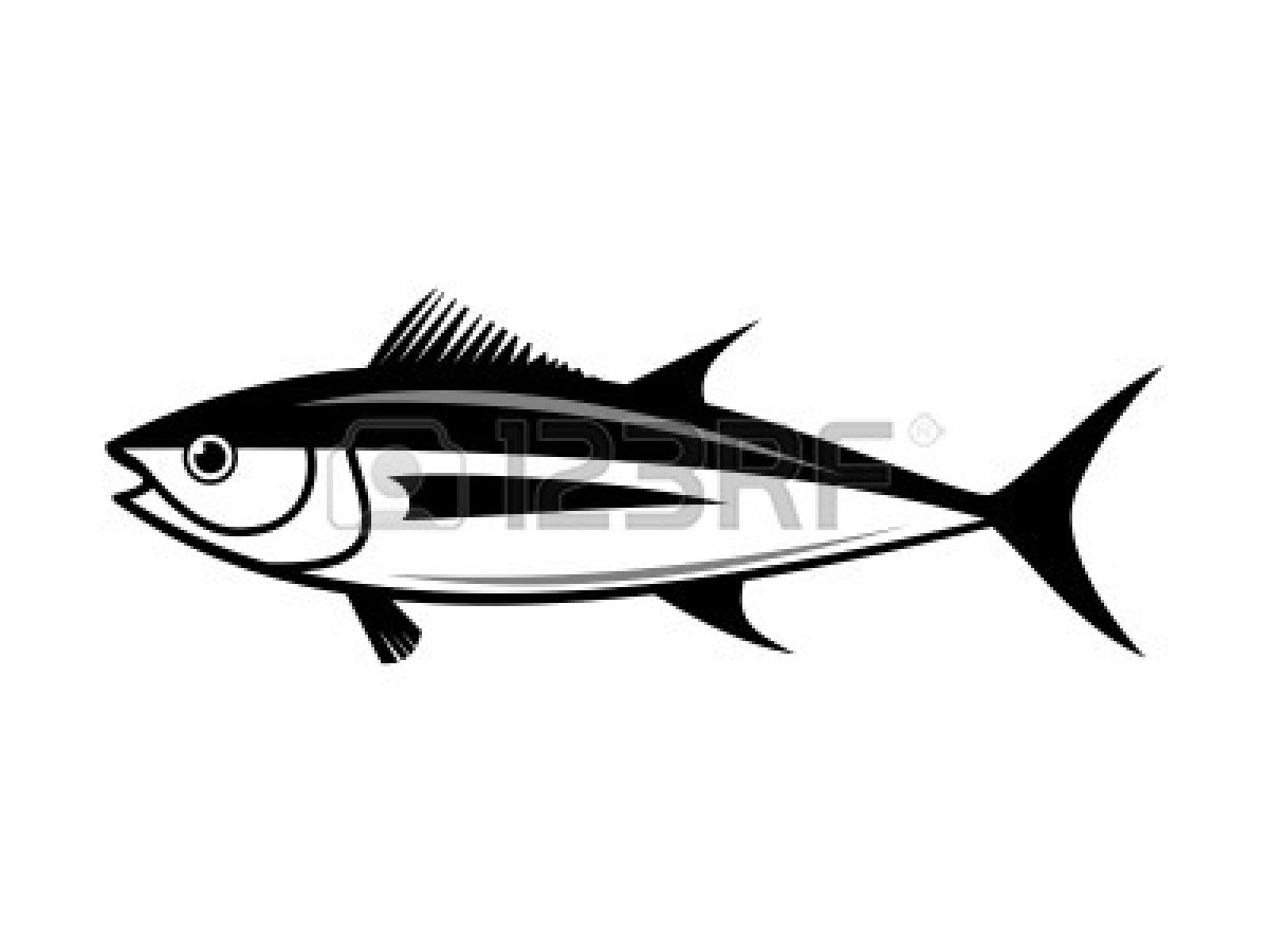 Tuna Fish Clip Art 7548239 Tuna Fish Silhouette Isolated On White