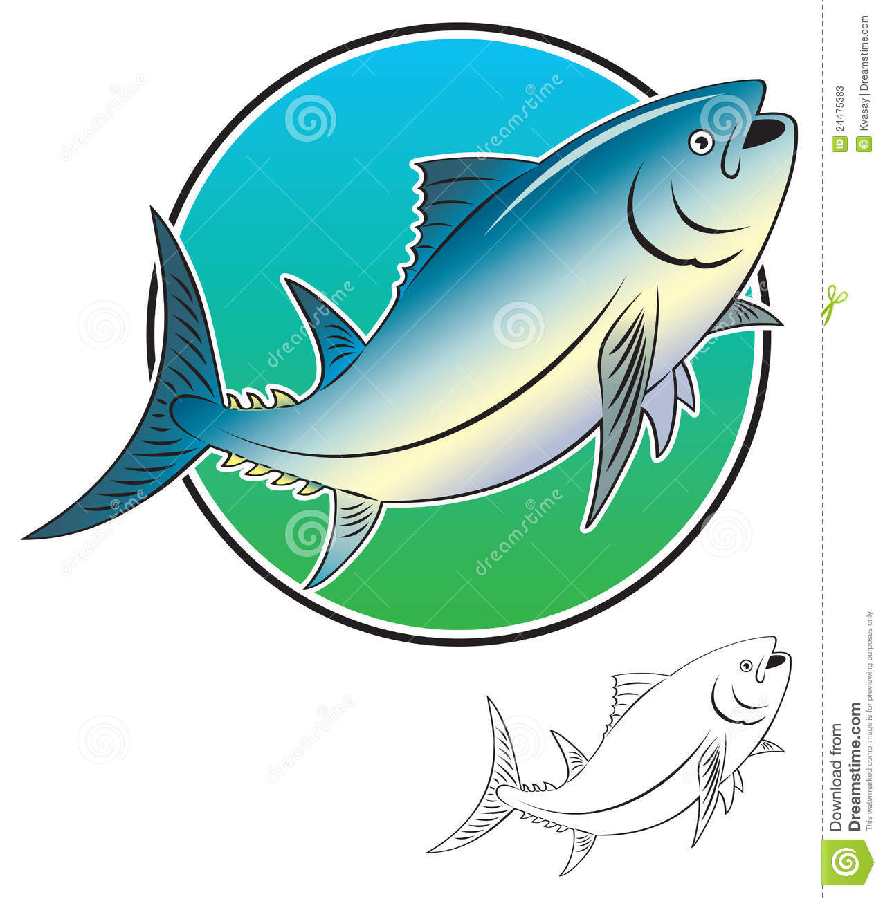 Tuna Fish Clip Art Tuna Fish 24475383 Jpg