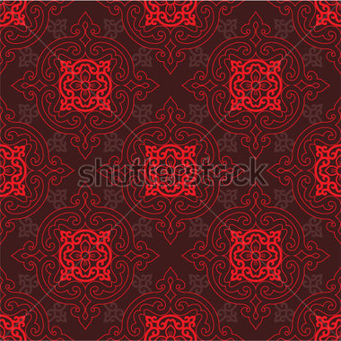 Vector Seamless Oriental Tile  Background Wallpaper Pattern Texture    
