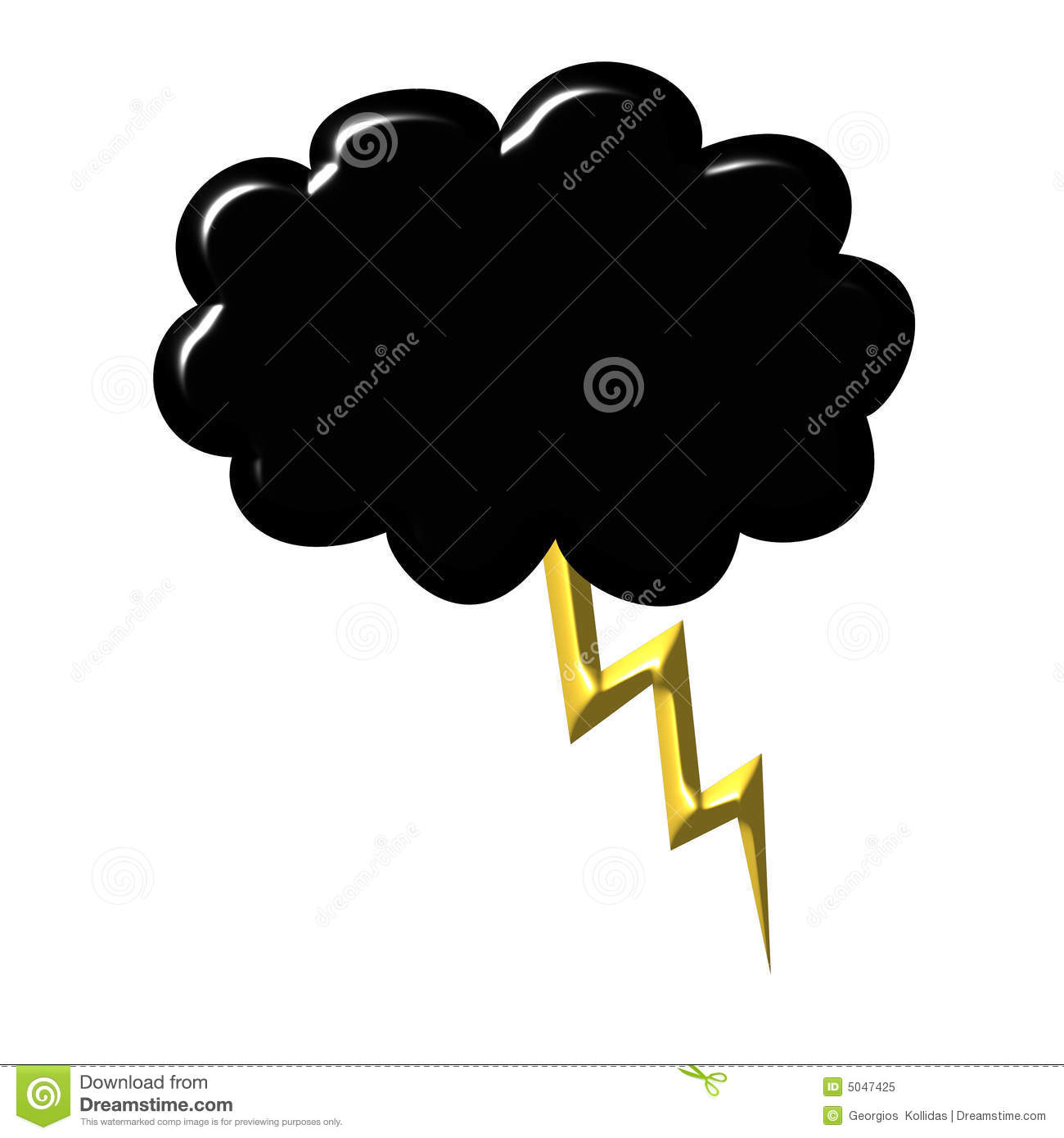 Black Cloud With Thunder Royalty Free Stock Photo   Image  5047425